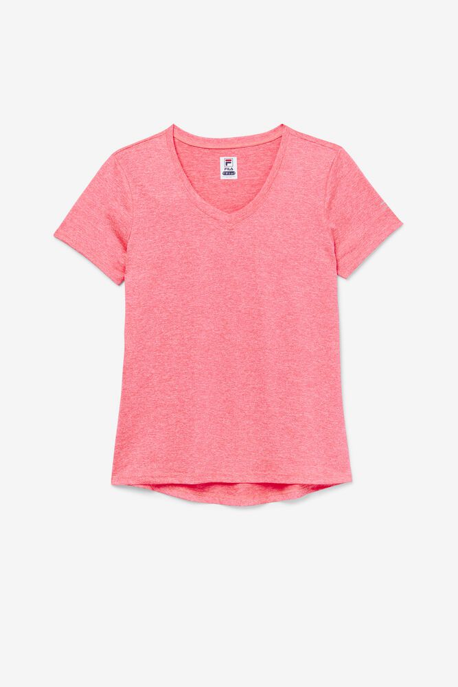 Fila T Skjorte Dame Rosa Pickleball Silky V-neck 035412-CFA